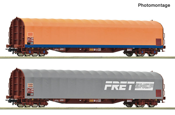 Roco 6600473 - SNCF 2er Set Schiebeplanenwagen SNCF 45