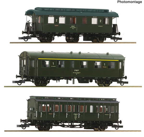 Roco 6200304 - PKP 3er Set Personenwagen PKP E4