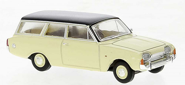 Brekina 19477 - Ford Taunus P3 Turnier beige, dunkelgrau, 1964,