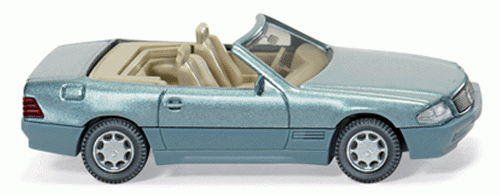 Wiking 014203 - MB 506SL Cabrio offen beryll metallic