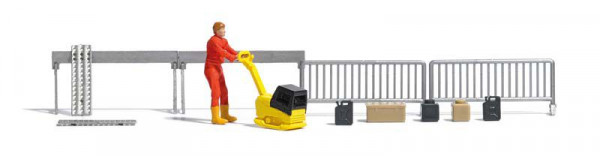 Busch 7804 - A-Set:Rüttelplatte m Figur