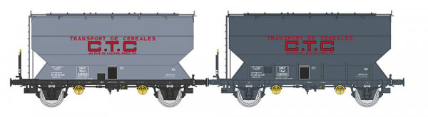 REE WB-887 - SNCF Set 2-teilig Getreidewagen 2-achsig Ep. 3, "C.T.C."