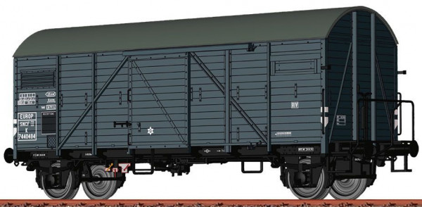 Brawa 50730 - SNCF gedeckter Güterwagen K EUROP grau Ep. 3