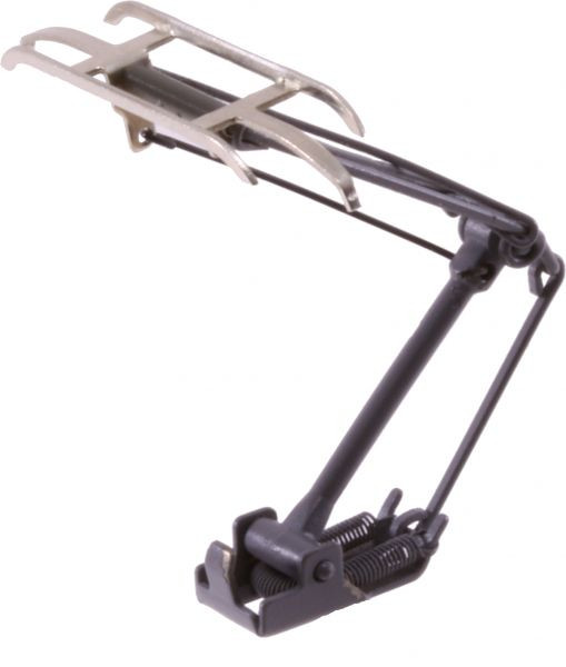 Sommerfeldt 670 - Einholmstromabnehmer mit breitem Schleifstück RAL 7012 lackiert (Paar)