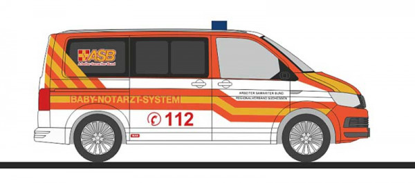 Rietze 53987 - Volkswagen T6 ASB Südhessen Baby-Notarzt-System