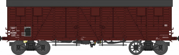 REE WB-778 - SNCF gedeckter Güterwagen TP braun Ep. 3b, 4 Türen