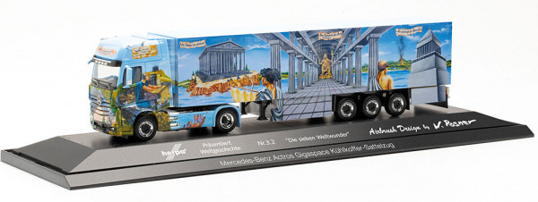 Herpa 122214 - Mercedes-Benz Actros `18 Kühlkoffer-Sattelzug "Herpa Weltgeschichte Nr. 3.2, Schumach