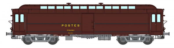REE VB-258 - SNCF Güterwagen Pantin Spandrel PEZ braun PTT grauer Rahmen Gummischutz ohne Balg Drehg
