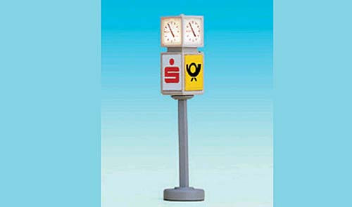 Brawa 4574 - Uhr mit S-Bahn-/DB-Würfel beleuchtet S-Bahn-/DB-Symbol Höhe 41 mm mit Widerstand Ersatz