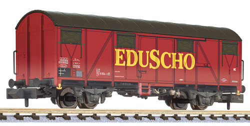Liliput 265045 - DB gedeckter Güterwagen Gbs253 Ep.4, "Eduscho", betrieblich gealtert