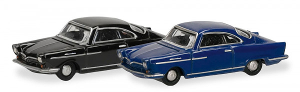 Herpa 066921 - N/2er Set NSU Sportprinz, blau und schwarz