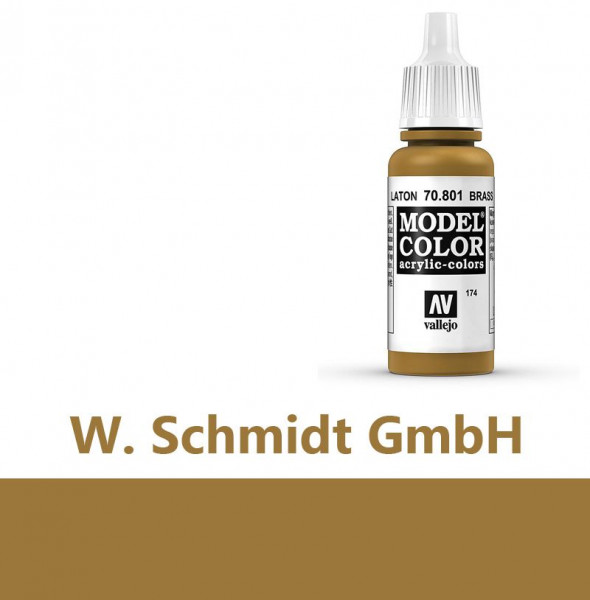 Vallejo 770801 - Model Color Farbe Messing, Metallic, 17 ml