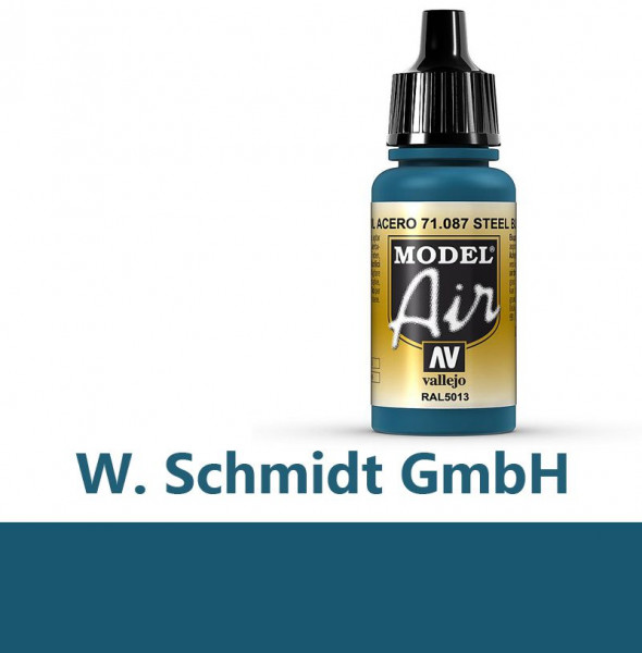 Vallejo 771087 - Model Air Stahlblau, 17 ml