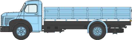 REE CB-110 - Berliet GLC 6 Pritsche hellblau, mit Holzkipper