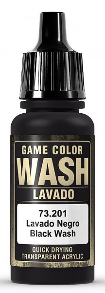 Vallejo 773201 - Wash-Color Farbe , Schwarz, 17 ml