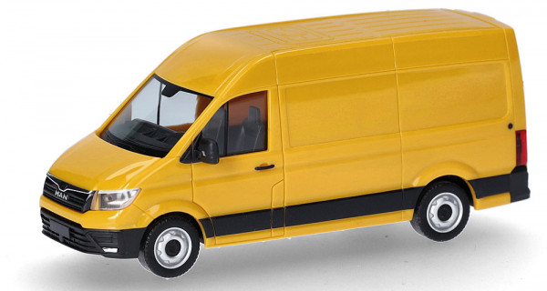 Herpa 098908 - MAN eTGE Kasten, ginstergelb