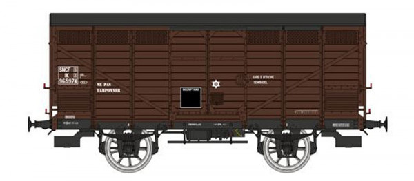 REE WB-746 - SNCF gedeckter Güterwagen Type 3 (ex-10T) braun Ep.3a