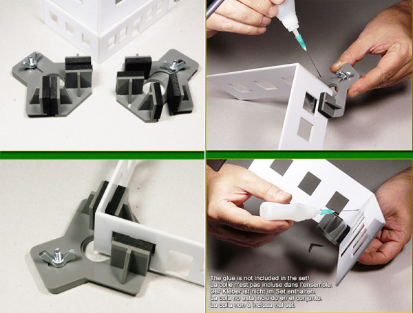 Proses PPR-SS-03 - Set Hold & Glue! - Rechtwinkelhalter für Gebäudebausätze 2 Stück