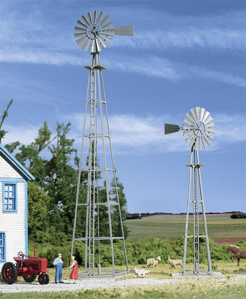 Walthers 533198 - 2 Farm-Windräder, 4,1 x 4,1 x 22,2 cm