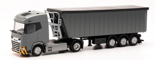 Herpa 316231 - DAF XG Stöffelliner-Sattelzug, grau/gelb