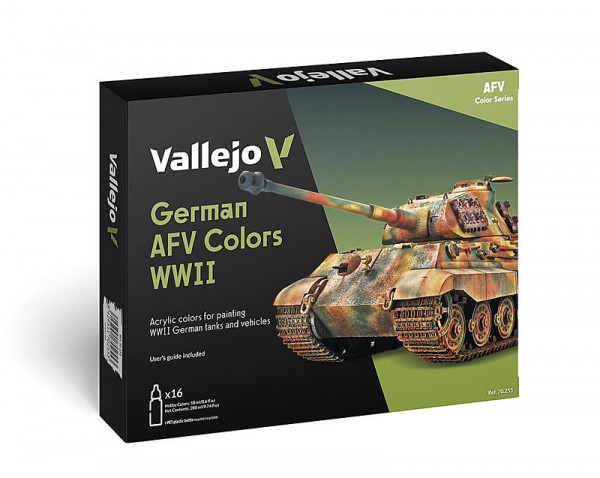 Vallejo 770255 - Farb-Set AFV Color WWII, 16 x