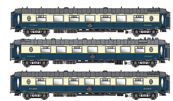 LSmodels 79179 - CIWL set 3-teilig Pullman-Wagen creme/blau 1956 Ep.3c