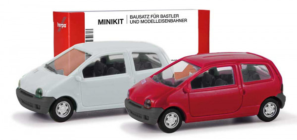 Herpa 012218-007 - MiKi Renault Twingo, 2er Set, Vermehlo Vivo / Jaune Vanille