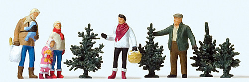 Preiser 10627 - Weihnachtsbaumverkauf