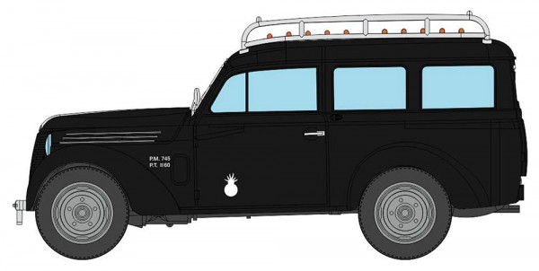 REE CB-202 - Renault Juvaquatre Limousine mit Dachgepäckträger, "Gendarmerie"