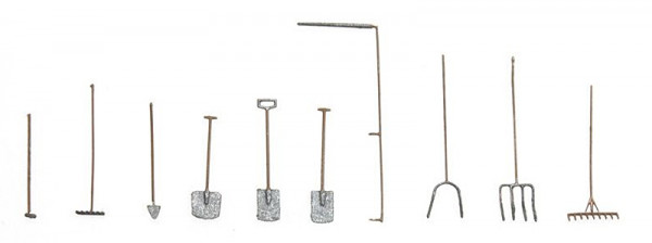 Artitec 10.335 - Garten- u. Bauerhofwerkzeuge 1:87 Bausatz aus Resin (PU), unlackiert