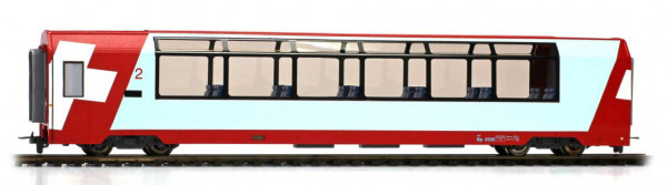 Bemo 3589127 - RhB Panoramawagen Bp 2537 "Glacier-Express" 2. Klasse Ep.6