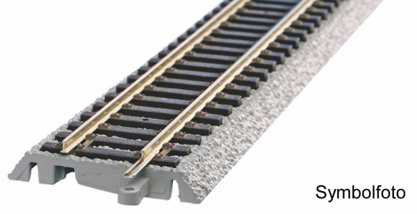 Piko 55406 - A-Gleis Gerade mit Bettung, G 231 mm, für Anschlussclip