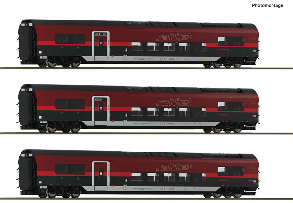 Roco 6200179 - ÖBB 3er Set Railjet ÖBB DC E6