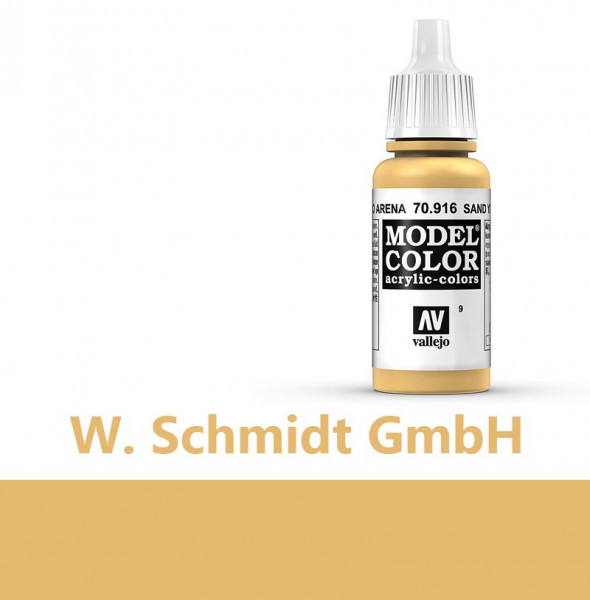 Vallejo 770916 - Model Color Farbe Sandgelb, Matt, 17 ml