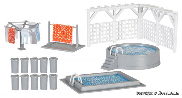 Kibri 38148 - Deko-Set Garten u. Terrass