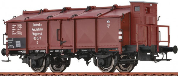 Brawa 50777 - DRG Klappdeckelwagen K Wuppertal mit Bremserhaus Ep.2