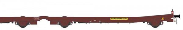NME 531498 - DB Flachwageneinheit Laadks "TWA800" braun Ep.4, "Transwaggon", mit Zugschlußbeleuchtun