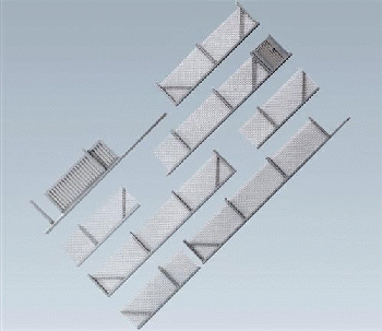 Faller 180433 - Industrie Metallzaun 23 Teile
