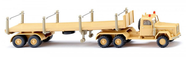 Wiking 051843 - Magirus Uranus Rungensattelzug - sandgelb - 1957-71