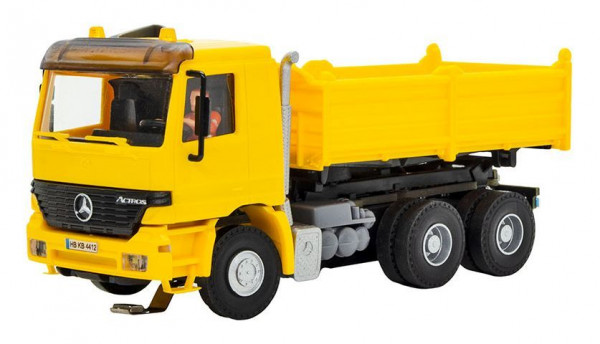 Viessmann 8015 - MB ACTROS 3-achs Muldenkipper gelb, mit Rundumleuchten, Funktionsmodell