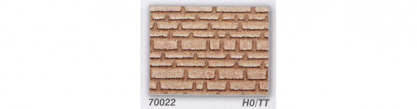 Heki 70022 - Sandsteinläufermauer 28 x 14 cm 2 Stück Heki dur Modellbauplatten