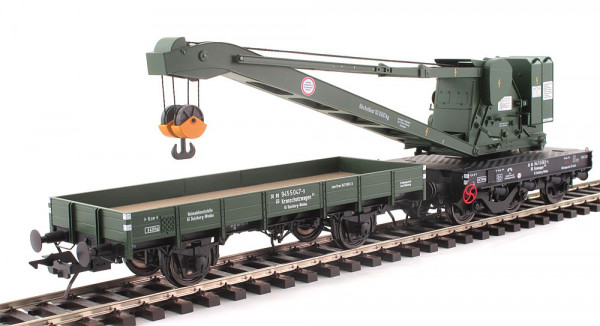 Lenz 42450-06 - DB Kran Wyhlen mit Schutzwagen grün Ep.4