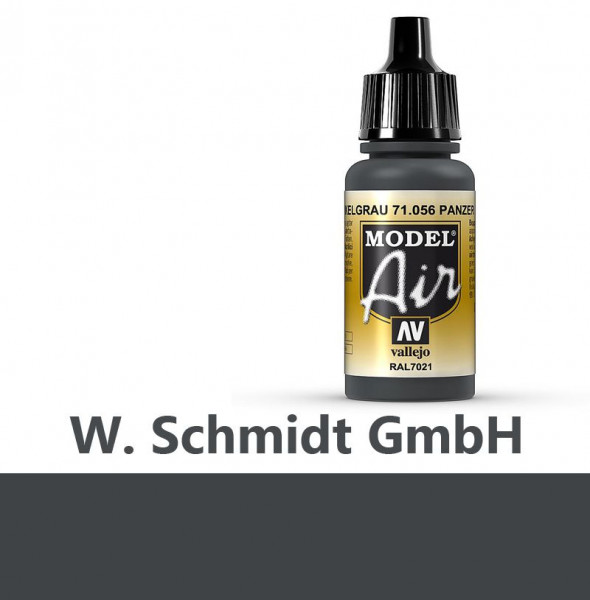 Vallejo 771056 - Model Air Panzer Schwarzgrau, 17 ml