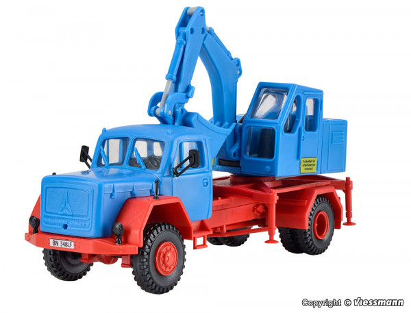 Kibri 14130 - MAGIRUS Eckhauber mit Baggeraufbau , Bausatz