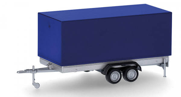 Herpa 052627-004 - PKW-Planenanhänger 2achs, ultramarinblau (THW)