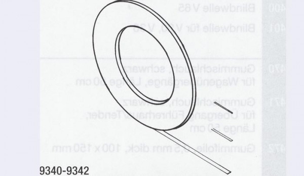 Weinert 9342 - Klebebänder, schw. 1,0mm 16,5m