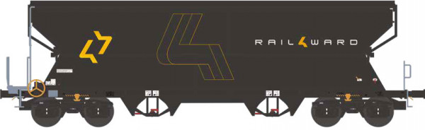 NME 518621 - Rail4Ward Getr.wag. Tagnpps 95m³ "RAIL4WARD", schwarz, geänd. Wag.nr. Ep.6