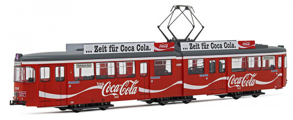 Rivarossi HR2861HM - Strassenbahn Duewag GT6, Heidelberg, Coca-Cola, Ep.4-5, DCC-Decoder