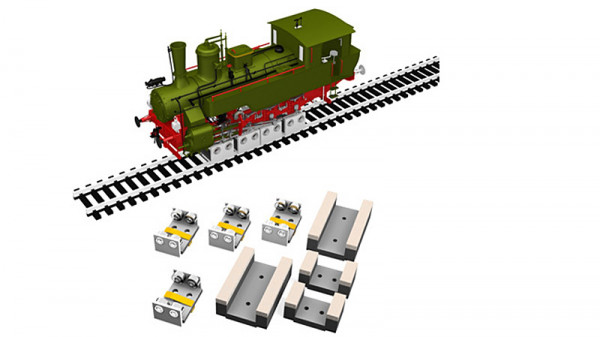 Proses PRR-M-04 - Set Rollböcke + Reinigungsfilze für Märklin 4 Stück