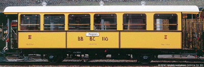 Bemo 3233160 - RhB Bernina-Zweiachser BC 110 "Mesolcines" gelb